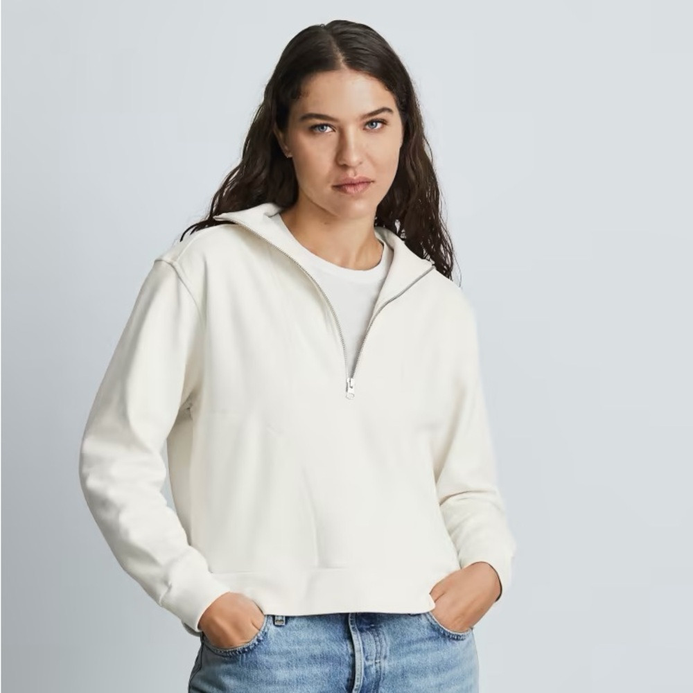 everlane track half-zip sweatshirt